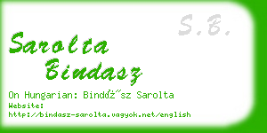 sarolta bindasz business card